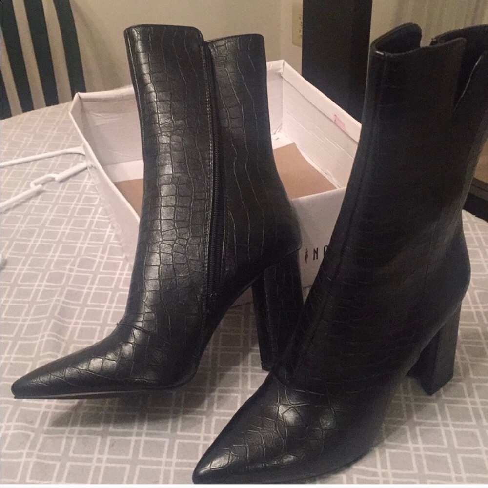 Fashion Nova Croc print boots